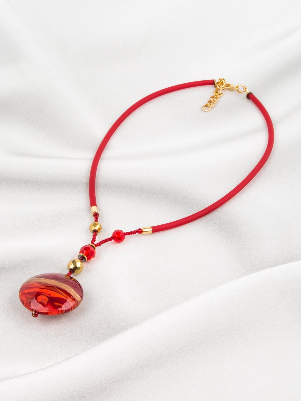 Moon Necklace Crimson