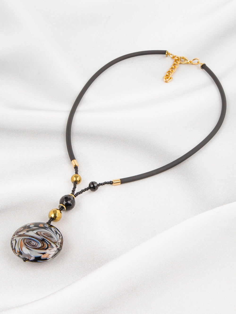 Moon Necklace Charcoal