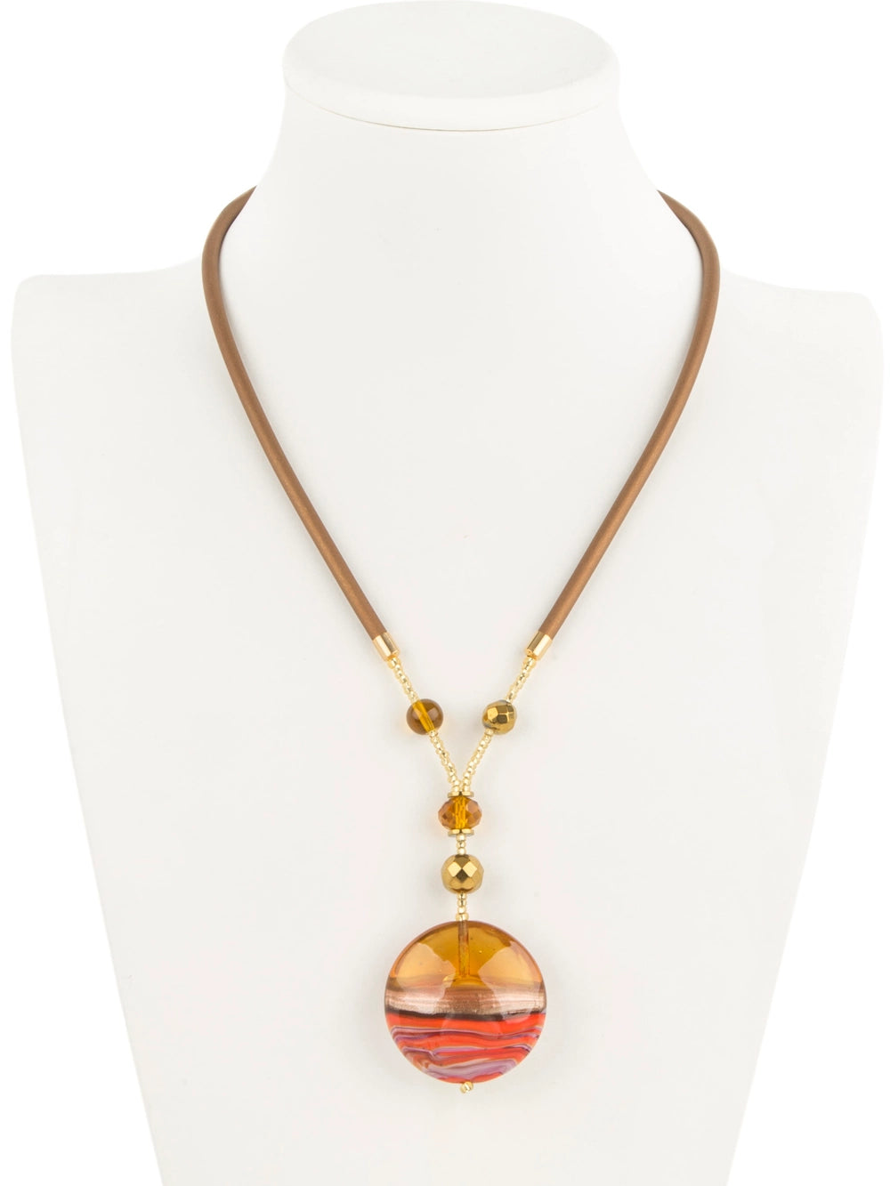 Moon Necklace Amber