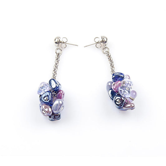 Rubik earrings Purple