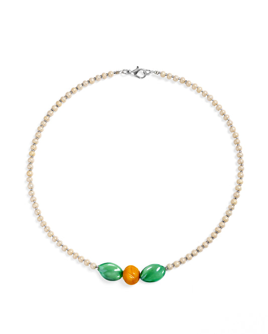 Flower White Necklace